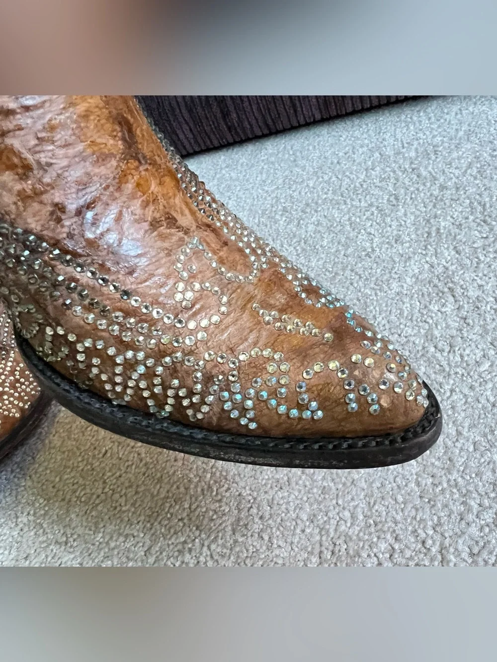 Price is firm- old gringo 8 SWAROVSKI crystal western cowboy ankle boots - Picture 8 of 9